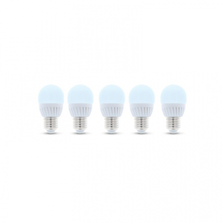 LED-Lampa E27, G45, 10W, 230V, 6000K, Keramisk 5-pack, Kallvit LED-Lampa E27, G45, 10W, 230V, 6000K, Keramisk 5-pack, Kallvit