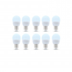 LED-Lampa E27, G45, 10W, 230V, 6000K, Keramisk 10-pack, Kallvit