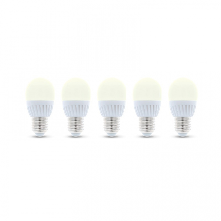 LED-Lampa E27, G45, 6W, 3000K 5-pack, Varmvitt