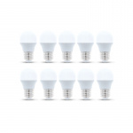LED-Lampa E27, G45, 6W, 4500K 10-pack, Vit neutral