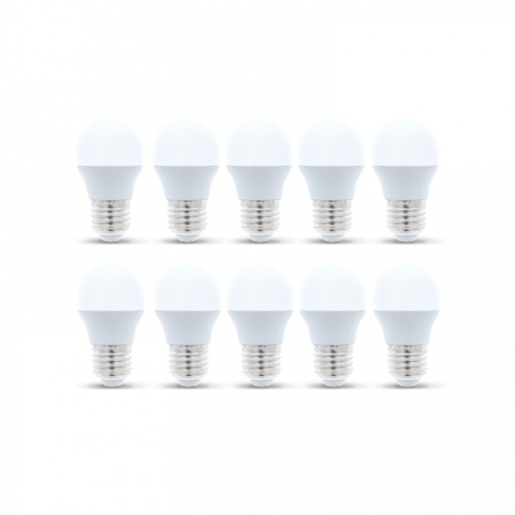 LED-Lampa E27, G45, 6W, 4500K 10-pack, Vit neutral