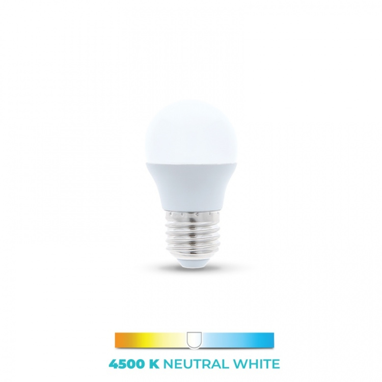 LED-Lampa E27, G45, 6W, 4500K, Vit neutral LED-Lampa E27, G45, 6W, 4500K, Vit neutral