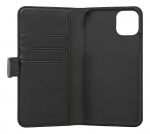 Essentials iPhone 11 Pro Max, PU wallet 3 kort, svart