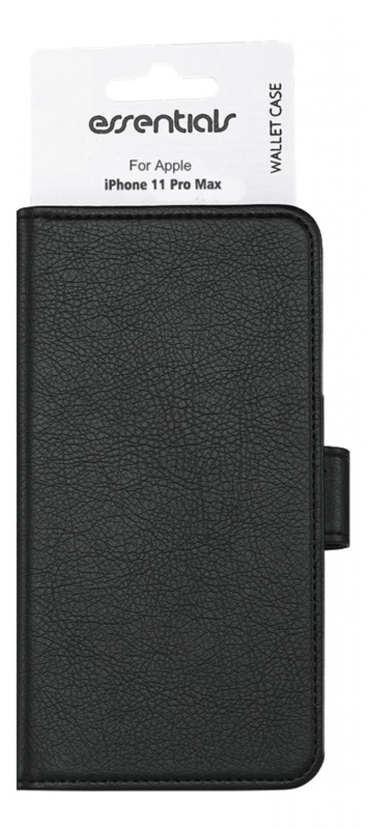 Essentials iPhone 11 Pro Max, PU wallet 3 kort, svart