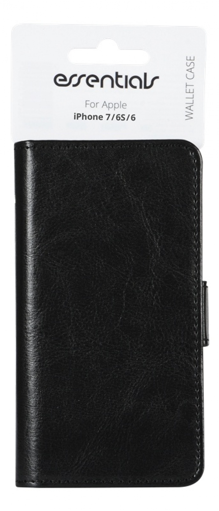Essentials iPhone 6/7/8/SE (2020), PU wallet 2 kort, svart Essentials iPhone 6/7/8/SE (2020), PU wallet 2 kort, svart
