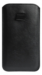 Essentials Large fodral i eko-läder, svart