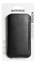Essentials Large fodral i eko-läder, svart