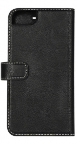Essentials iPhone 6/7/8/SE (2020), Läder wallet avtagbar, svart