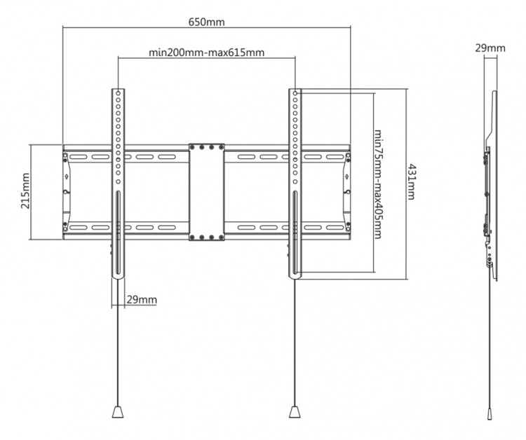 DELTACO Office, heavy-duty fixed foldable, 37