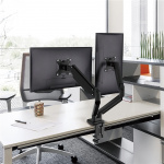 DELTACO Office, Dual desk, gas spring,17
