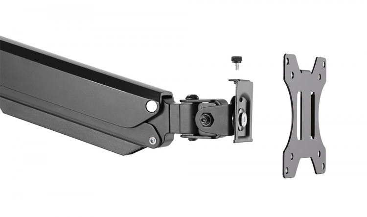 DELTACO Office, Tripple desk, gas spring,17