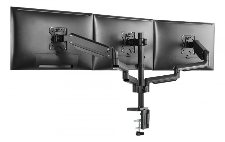 DELTACO Office, Tripple desk, gas spring,17