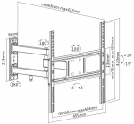 DELTACO, full-motion 3-way wall, 32 DELTACO, full-motion 3-way wall, 32