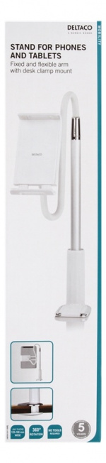 DELTACO Stativ För Smartphones & Surfplattor Fast Och Flexibel Arm Med