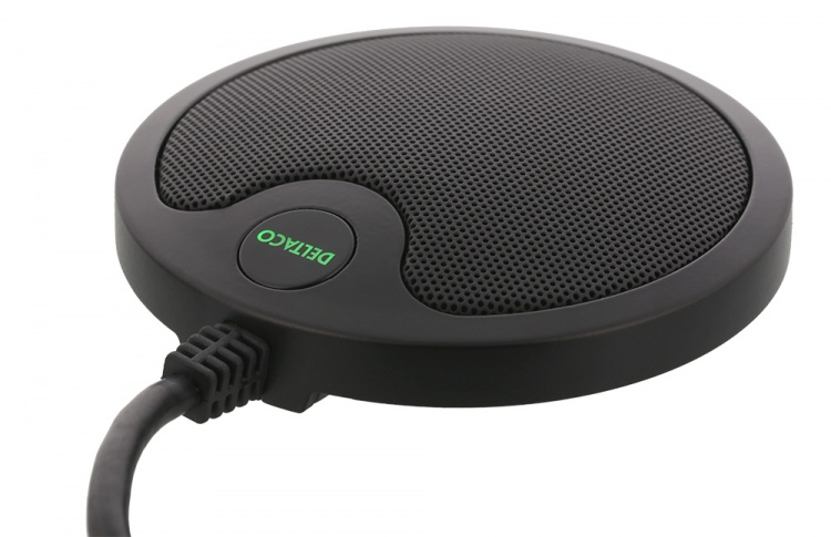 DELTACO Office Tryckzonsmikrofon med USB och 3,5 mm, VoIP/Skype kompat