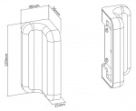 DELTACO Office, Slatwall Wall Mounting Plate