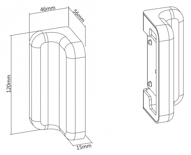 DELTACO Office, Slatwall Wall Mounting Plate