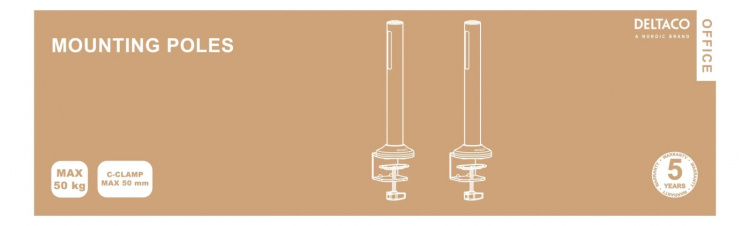 DELTACO Office, Slatwall Wall Mounting Plate