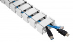 DELTACO Office, Spine Cable Organizer & Hider, White DELTACO Office, Spine Cable Organizer & Hider, White