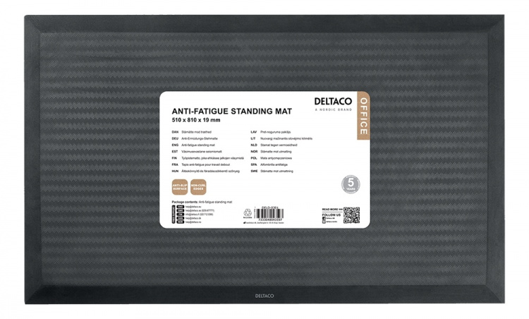 DELTACO Office, Economical Anti-Fatigue Standing Mat