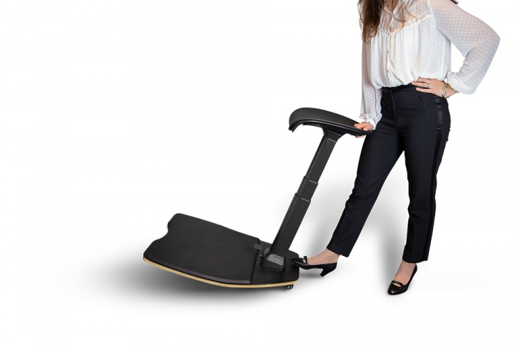 DELTACO Office, Ergonomic Leaning Chair with Anti-Fatigue Mat