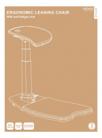 DELTACO Office, Ergonomic Leaning Chair with Anti-Fatigue Mat