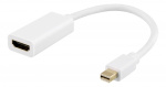 DELTACO Mini DisplayPort till HDMI adapter, 4K 60Hz, 0,2m, Vit DELTACO Mini DisplayPort till HDMI adapter, 4K 60Hz, 0,2m, Vit