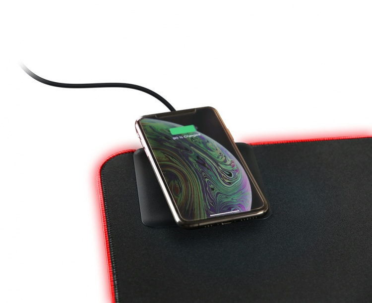 DELTACO GAMING DMP320 RGB mousepad, fast wireless charging,900x400x4mm DELTACO GAMING DMP320 RGB mousepad, fast wireless charging,900x400x4mm
