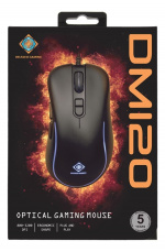 DELTACO GAMING DM120 optical gaming mouse, 3200 DPI, LED, black