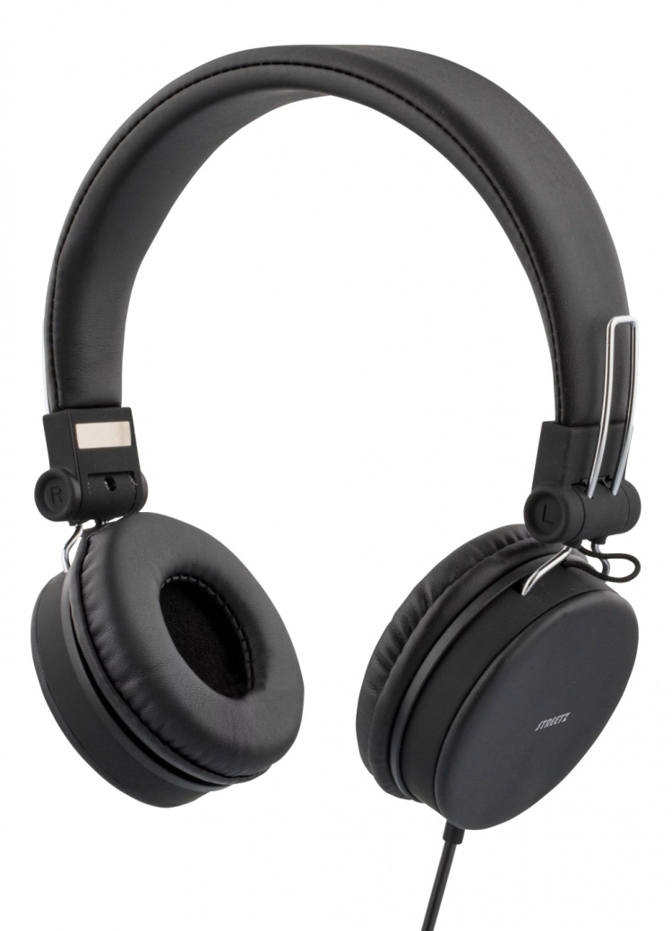 STREETZ headset for smartphone, microphone, 1-button, 1,5m, black