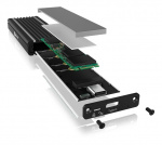 USB Type-CT enclosure for M.2 NVMe SSD - RGB illuminated