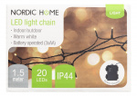Light chain, 1.5m, 20 LED, battery, outdoor, ww Light chain, 1.5m, 20 LED, battery, outdoor, ww