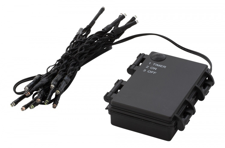 Light chain, 3 m, 40 LED, battery,outdoor, RGB