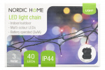 Light chain, 3 m, 40 LED, battery,outdoor, RGB