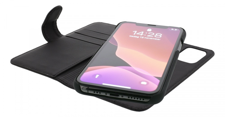 DELTACO wallet case 2-in-1, iPhone 11, magnetic back cover