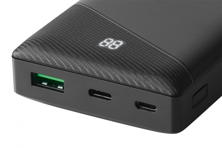DELTACO power bank 10 000 mAh, 1x USB-C PD, 1x USB-A Fast Charge