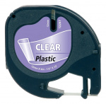 DYMO LetraTAG plasttejp, transparent, 12mm, 4m (16951)