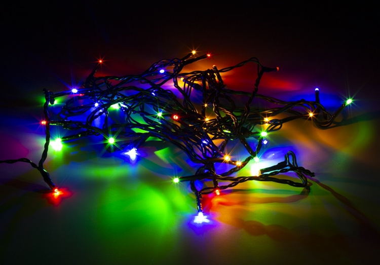 DELTACO SMART HOME WiFi light chain, 5m, 40 led, adapter, IP44, RGB