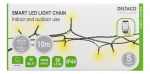 Deltaco Smart Home WiFi light chain, 10m, 80 led, adapter,IP44,WW