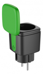 Deltaco Smart Home Strömbrytare, Energimätare, WiFi, Svart/Grön Deltaco Smart Home Strömbrytare, Energimätare, WiFi, Svart/Grön