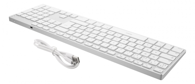 DELTACO fullsize bluetooth keyboard, aluminium, rechargeable battery, DELTACO fullsize bluetooth keyboard, aluminium, rechargeable battery,