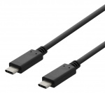 DELTACO USB 2.0 kabel, Typ C - Typ C, 2m, svart