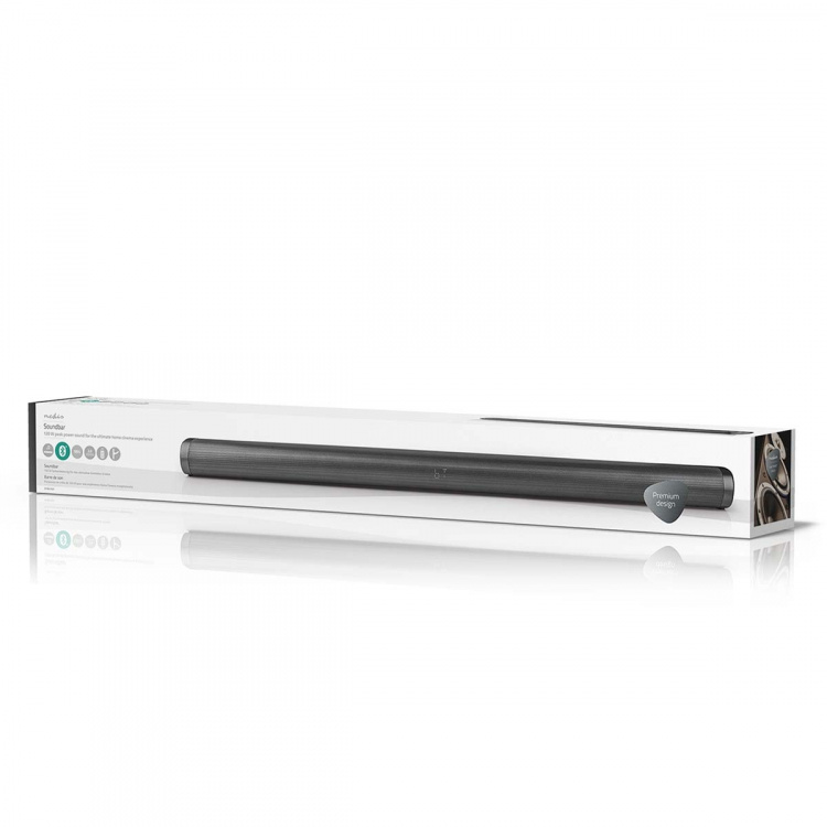 Nedis Soundbar | 2.0 | DSP-program | 135 W | 1x 3.5 mm / 1x Coax Audio / 1x Optical / 1x USB | 1x HDMI (with ARC) | Bluetooth® | Monterbar | Mörkgrå / Svart