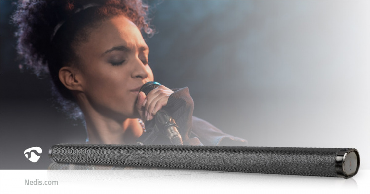 Nedis Soundbar | 2.0 | DSP-program | 135 W | 1x 3.5 mm / 1x Coax Audio / 1x Optical / 1x USB | 1x HDMI (with ARC) | Bluetooth® | Monterbar | Mörkgrå / Svart