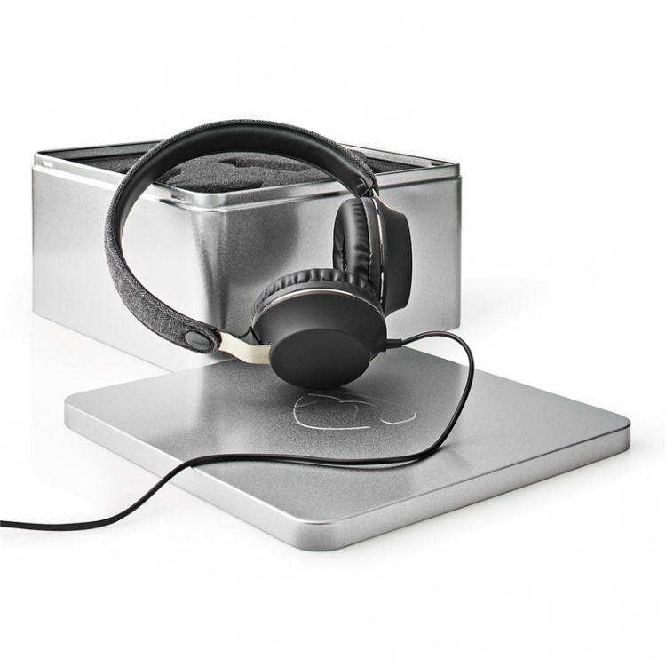 Nedis On-Ear Trådbundna Hörlurar | 3.5 mm | Kabellängd: 1.20 m | Antracit / Svart