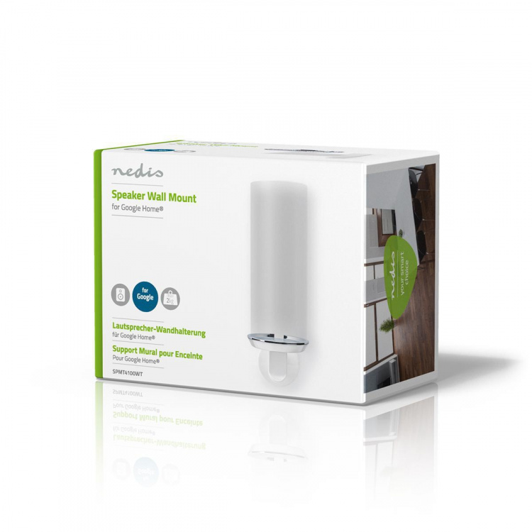 Nedis Högtalar Fäste | Kompatibel med: Google Home® | Vägg | 2 kg | Fast | Metall / Stål | Vit Nedis Högtalar Fäste | Kompatibel med: Google Home® | Vägg | 2 kg | Fast | Metall / Stål | Vit