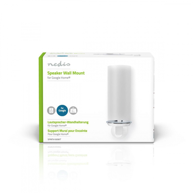 Nedis Högtalar Fäste | Kompatibel med: Google Home® | Vägg | 2 kg | Fast | Metall / Stål | Vit Nedis Högtalar Fäste | Kompatibel med: Google Home® | Vägg | 2 kg | Fast | Metall / Stål | Vit