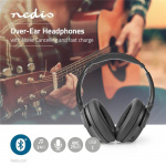 Nedis Trådlösa Over-Ear hörlurar | Maximal batteritid: 24 timmar | Inbygd mikrofon | Tryck på Kontroll | Stöd för röststyrning | Volymkontroll | Resväska ingår