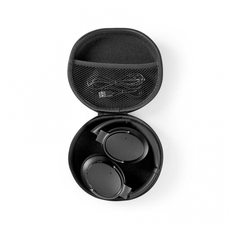 Nedis Trådlösa Over-Ear hörlurar | Maximal batteritid: 24 timmar | Inbygd mikrofon | Tryck på Kontroll | Stöd för röststyrning | Volymkontroll | Resväska ingår