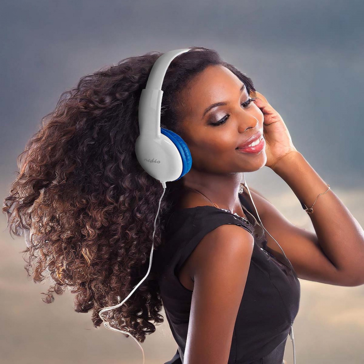 Nedis On-Ear Trådbundna Hörlurar | 3.5 mm | Kabellängd: 1.20 m | 82 dB | Blå